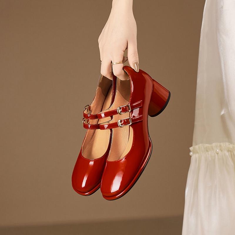 Dress Shoes 2023 Spring/Autumn Women Pumps Round Toe Chunky Heel Mary Janes Solid Sweet Patent Leather For Red, Black
Dress Shoes 2023 Spring/Autumn Women Pumps Round Toe Chunky Heel Mary Janes Solid Sweet Patent Leather For Red, Black