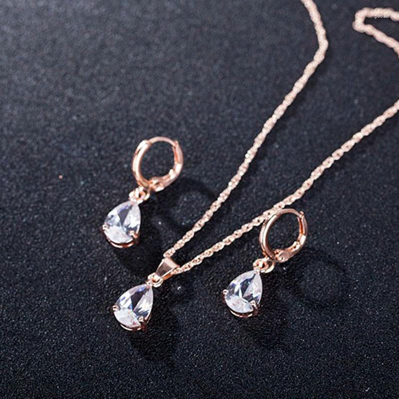 Necklace Earrings Set Copper Crystal Real Golden Plated Water Drop Party Per For Women Engagement Free Gift, Picture shown
Necklace Earrings Set Copper Crystal Real Golden Plated Water Drop Party Per For Women Engagement Free Gift, Picture shown