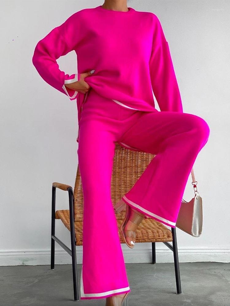 Women's Two Piece Pants Casual Knitting Sweater Set Women Solid Long Sleeve Pullover Top High Waist Trouser Female Suit 2023 Winter Lady, Green top
Women's Two Piece Pants Casual Knitting Sweater Set Women Solid Long Sleeve Pullover Top High Waist Trouser Female Suit 2023 Winter Lady, Green top