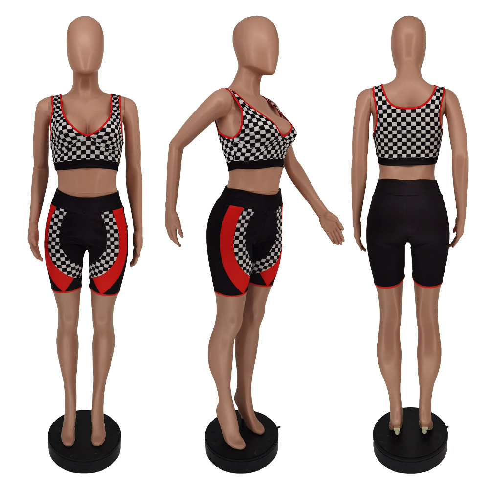 Women Designer Summer Outfits Tracksuits Two Piece Sets Sexy Sleeveless Tank Top and Shorts Sports suits Casual sportswear Beach