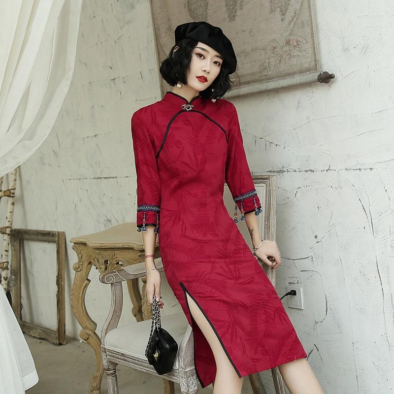 Ethnic Clothing Yellow Chinese Dress 2023 S Qipao Vestidos 3/4 Sleeve Elegant Cheongsam Split Midi Long Sexy Oriental TA2138
Ethnic Clothing Yellow Chinese Dress 2023 S Qipao Vestidos 3/4 Sleeve Elegant Cheongsam Split Midi Long Sexy Oriental TA2138