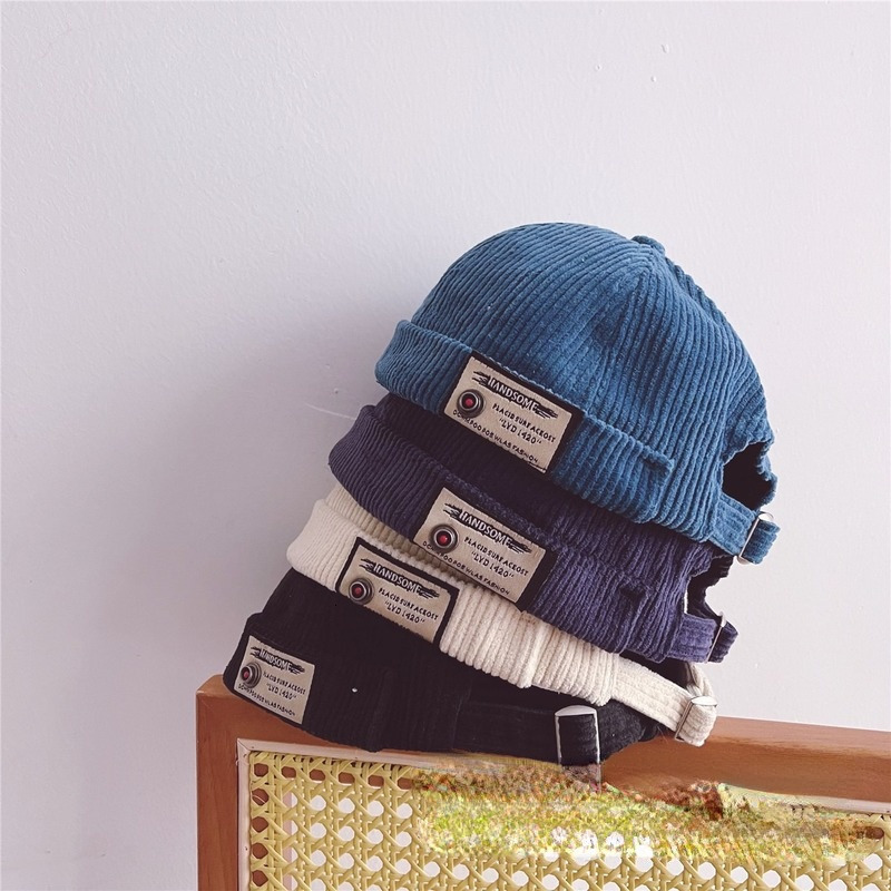 Caps Hats Personality Children Letter Corduroy Melon Hat Boys and Girls Outer Cotton Small Cloth Label Solid Color Dome Landlord Hats 230313, Black
Caps Hats Personality Children Letter Corduroy Melon Hat Boys and Girls Outer Cotton Small Cloth Label Solid Color Dome Landlord Hats 230313, Black