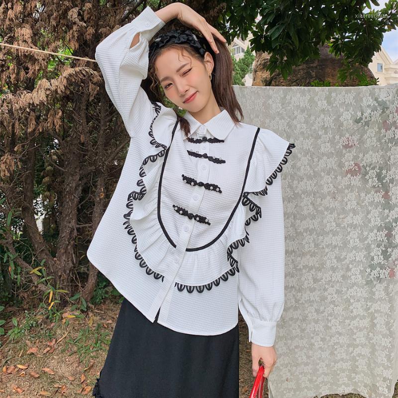 Women' Blouses ZCSMLL Color Contrast Pearl Disc Button Shirt Women' Spring Lace Splicing Doll Collar White 2023 Korean Fashion Tide
Women' Blouses ZCSMLL Color Contrast Pearl Disc Button Shirt Women' Spring Lace Splicing Doll Collar White 2023 Korean Fashion Tide