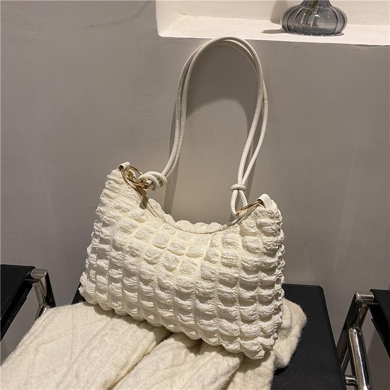 Evening Bags Women Pleated Soft Plaid Shoulder Tote Bag 2023 Simple White Black Underarm Female Large Handbag Elegant Dumpling Gift
Evening Bags Women Pleated Soft Plaid Shoulder Tote Bag 2023 Simple White Black Underarm Female Large Handbag Elegant Dumpling Gift