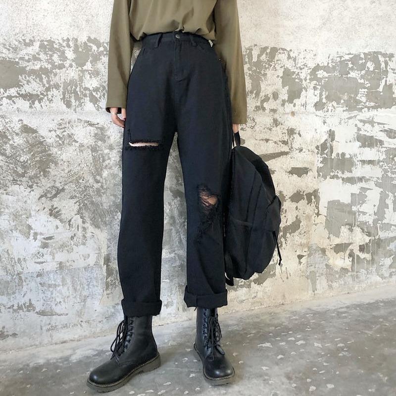 Women's Jeans Black Women High Waist Summer Vintage Chic Distressed Hole Harajuku All-match Denim Trousers Korean Fashion Streetwear
Women's Jeans Black Women High Waist Summer Vintage Chic Distressed Hole Harajuku All-match Denim Trousers Korean Fashion Streetwear
