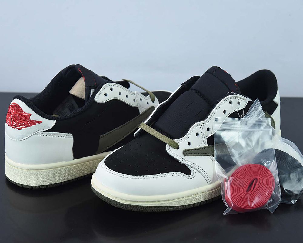 Basketball Shoes Low x Ts 1 Og Olive 1s Black White Green Sneakers Original s