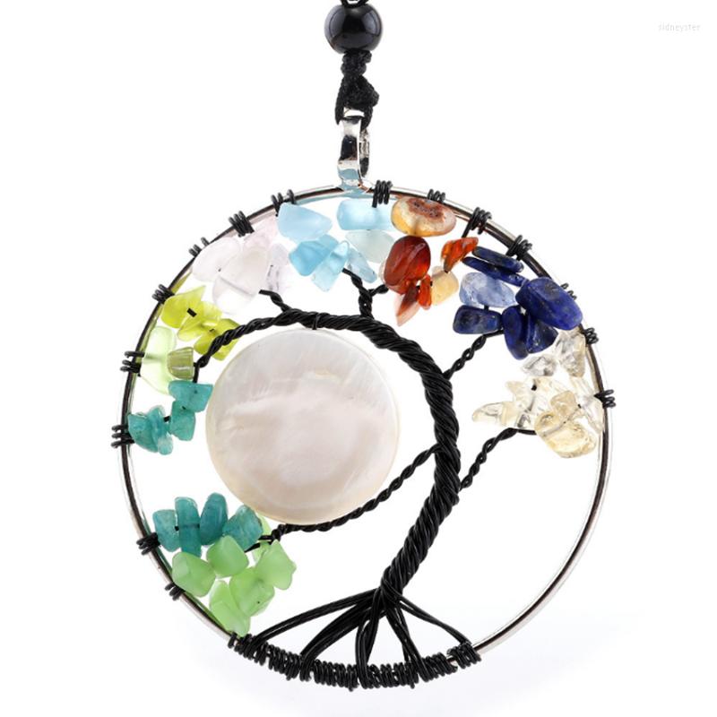 Pendant Necklaces FYJS Unique Silver Plated Wire Wrap Tree Of Life White Shell Moon Handmade Rope Chain Necklace Rainbow Stone Jewelry
Pendant Necklaces FYJS Unique Silver Plated Wire Wrap Tree Of Life White Shell Moon Handmade Rope Chain Necklace Rainbow Stone Jewelry