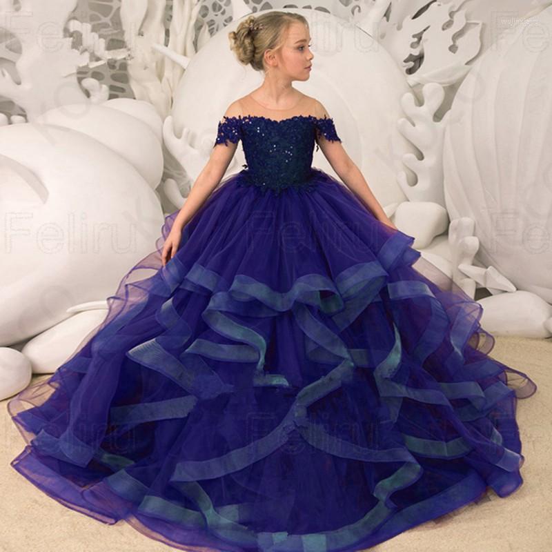 Girl Dresses Many Colors Flower Lace Applique Bow Round Neck Princess Off Shoulder SleeveTulle First Communion Gownsroupas De Florista, Blue
Girl Dresses Many Colors Flower Lace Applique Bow Round Neck Princess Off Shoulder SleeveTulle First Communion Gownsroupas De Florista, Blue
