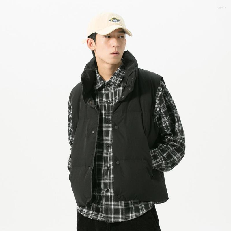 Men' Tank Tops Men' Autumn Winter Casual Waistcoat Teenagers Stand Collar Sleeveless Jacket Simple Black Gilet Thicken Warm Vest Male
Men' Tank Tops Men' Autumn Winter Casual Waistcoat Teenagers Stand Collar Sleeveless Jacket Simple Black Gilet Thicken Warm Vest Male