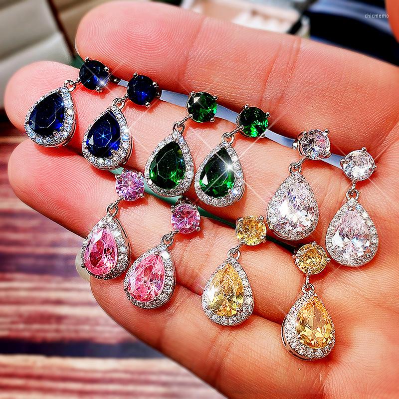 Stud Earrings Temperament Water Drop Glass Filled For Women Inlaid Emerald Multi-Color Party Jewelry
Stud Earrings Temperament Water Drop Glass Filled For Women Inlaid Emerald Multi-Color Party Jewelry