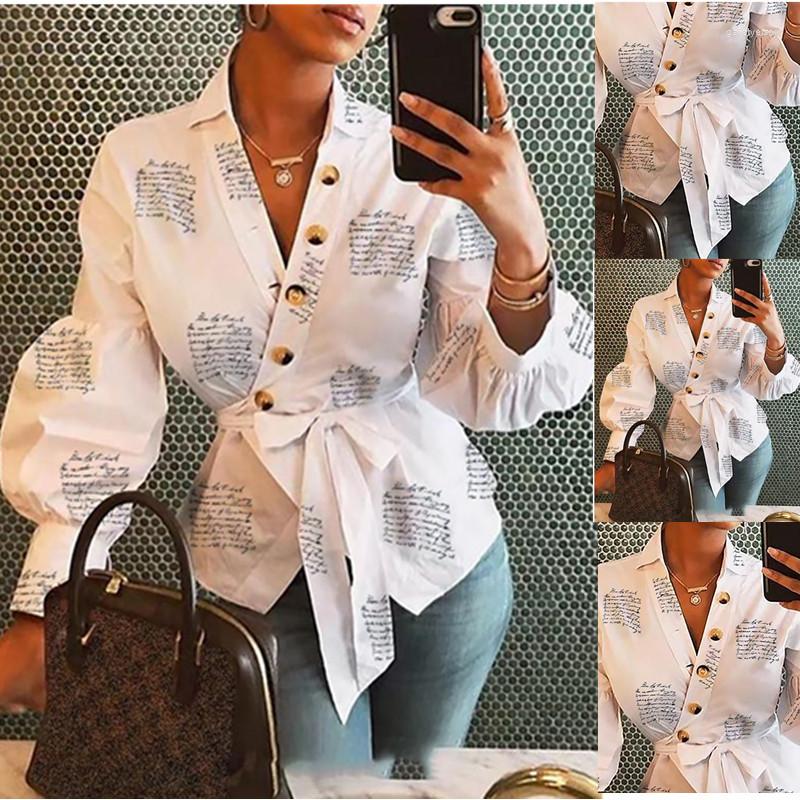 Women' Blouses Fashion Womens Casual Loose Button Down Shirt Long Sleeve Blouse Blusas Mujer De Moda Bandage Tops Streetwear Outfits, White
Women' Blouses Fashion Womens Casual Loose Button Down Shirt Long Sleeve Blouse Blusas Mujer De Moda Bandage Tops Streetwear Outfits, White
