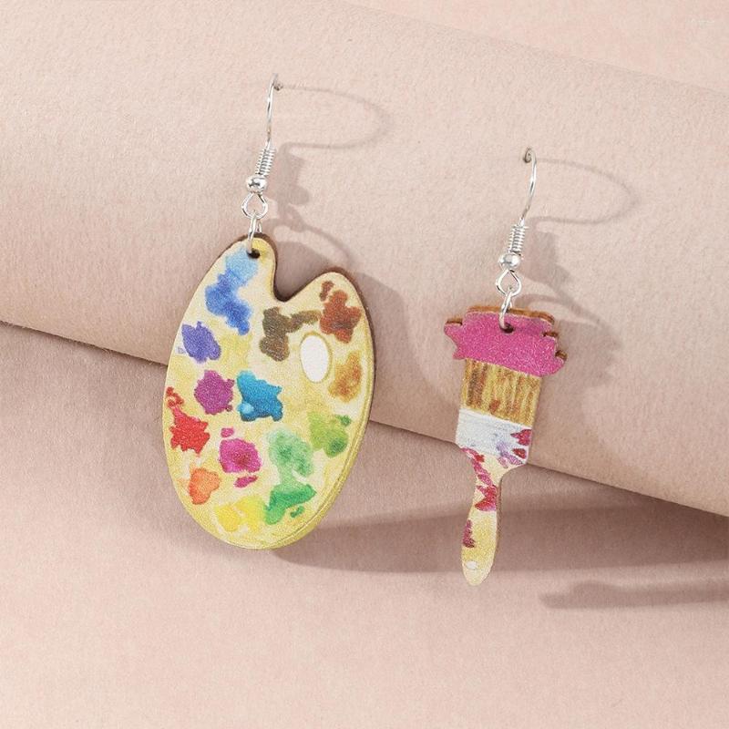 Dangle Earrings Fashion Creative Draw Color Palette Drop For Women Funny Wood Mini Paint Gouache Plate Earring Hook Party Jewelry Gift
Dangle Earrings Fashion Creative Draw Color Palette Drop For Women Funny Wood Mini Paint Gouache Plate Earring Hook Party Jewelry Gift