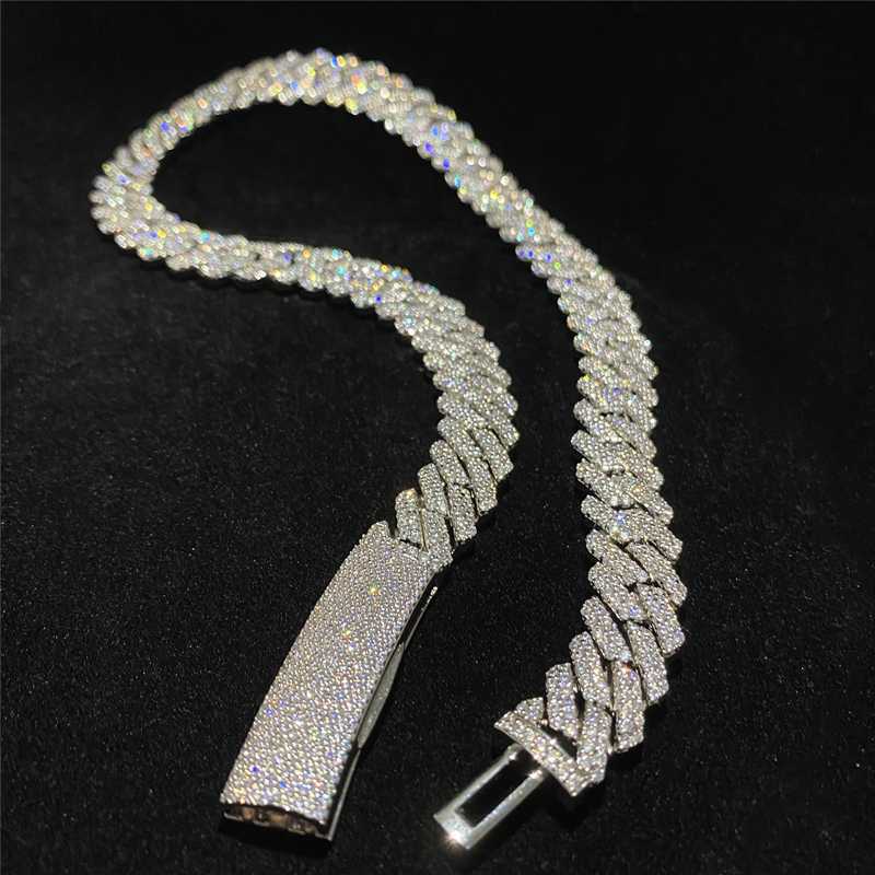 Wholesale 10mm 12mm 14mm Mens Hip Hop Iced Out Diamond Cuban Necklace 925 Sterling Silver d Color Moissanite Cuban Link Chain
Wholesale 10mm 12mm 14mm Mens Hip Hop Iced Out Diamond Cuban Necklace 925 Sterling Silver d Color Moissanite Cuban Link Chain