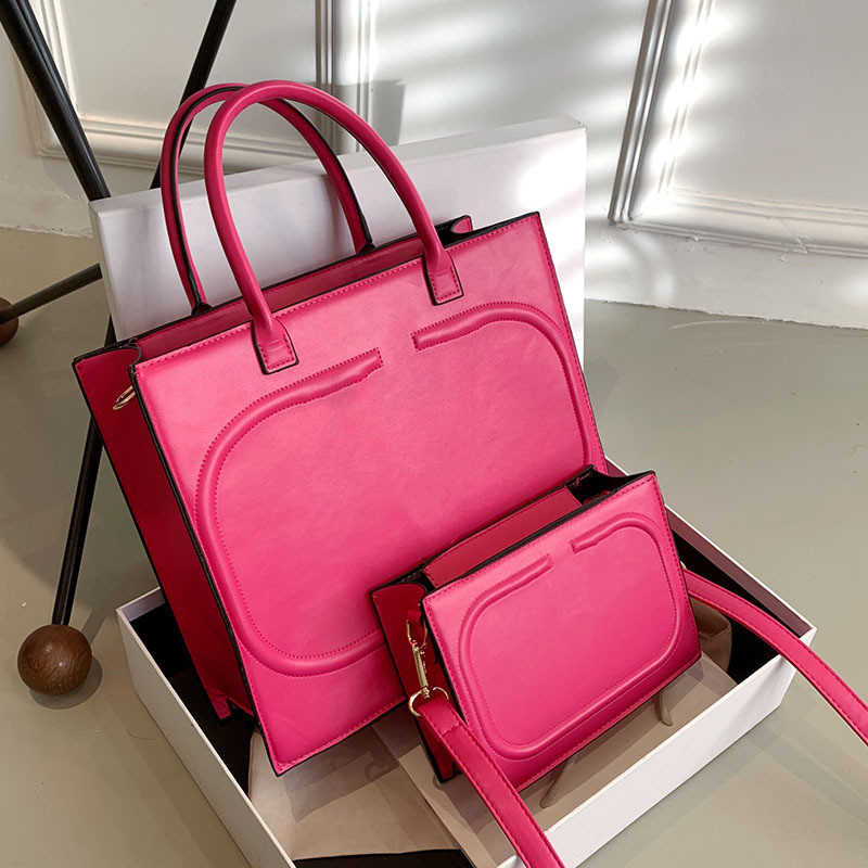 Fashion shopping bag Handbag Luxury solid color Hard Handle Portable Tote Bag Senior design one-shoulder cross-body two-piece set of child and mother bag
Fashion shopping bag Handbag Luxury solid color Hard Handle Portable Tote Bag Senior design one-shoulder cross-body two-piece set of child and mother bag