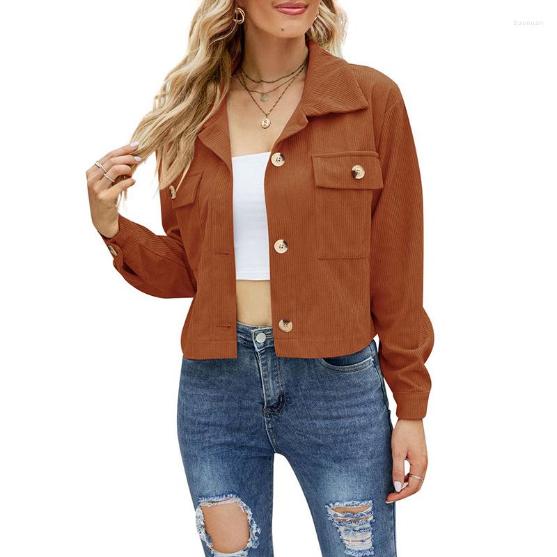 Women' Jackets Women Jacket Temperament Fashion Short Single Breasted Corduroy Lapel Women' Shirt Female Clothing, Black
Women' Jackets Women Jacket Temperament Fashion Short Single Breasted Corduroy Lapel Women' Shirt Female Clothing, Black