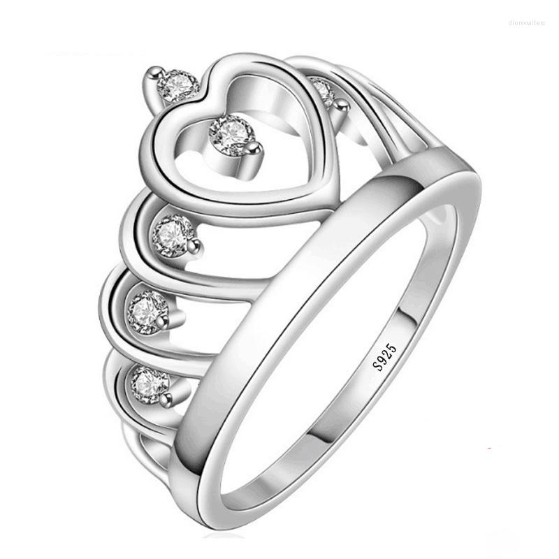 Wedding Rings Fashion Heart Shape Crown Jewelry Ring Level CZ Band Engagement For Women Girls Bijoux With Gift Box
Wedding Rings Fashion Heart Shape Crown Jewelry Ring Level CZ Band Engagement For Women Girls Bijoux With Gift Box