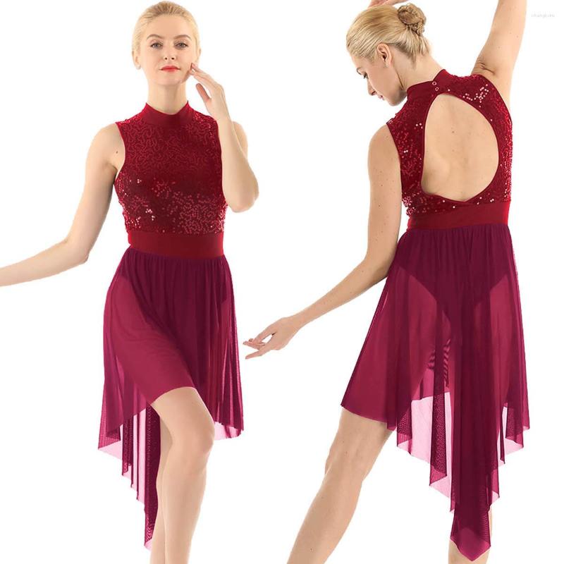 Stage Wear Women Lyrical Dance Costumes Adult Contemporary Dress Sleeveless Backless Shiny Sequins Gymnastics Leotard Ballet, Navy blue
Stage Wear Women Lyrical Dance Costumes Adult Contemporary Dress Sleeveless Backless Shiny Sequins Gymnastics Leotard Ballet, Navy blue