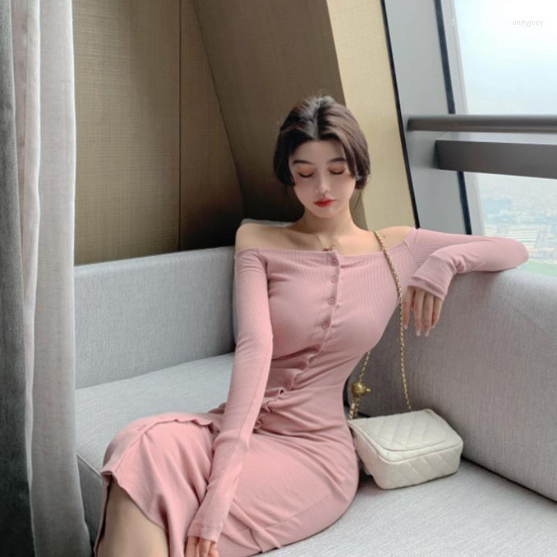Casual Dresses Long Sleeve Vacation Sweet Women Fashion Slash Neck Autumn Bodycon Button Elegant A Line Party Female Chic Vestido Dress, Black
Casual Dresses Long Sleeve Vacation Sweet Women Fashion Slash Neck Autumn Bodycon Button Elegant A Line Party Female Chic Vestido Dress, Black