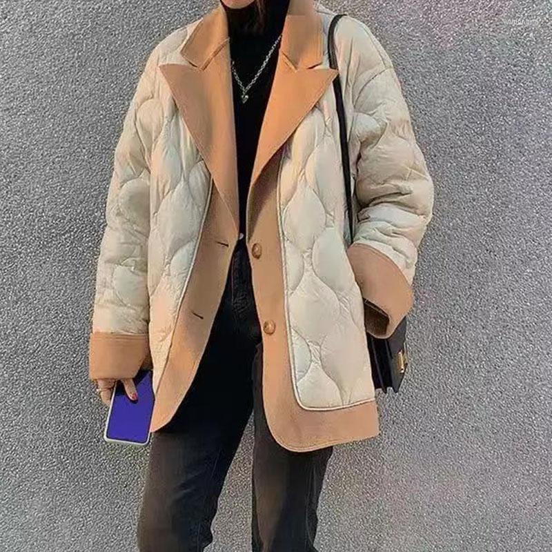 Women's Trench Coats 2023 Winter Jacket Parkas Women Down Cotton Woolen Splicing Lingge Short Thin Parka Female Outwear, Black
Women's Trench Coats 2023 Winter Jacket Parkas Women Down Cotton Woolen Splicing Lingge Short Thin Parka Female Outwear, Black