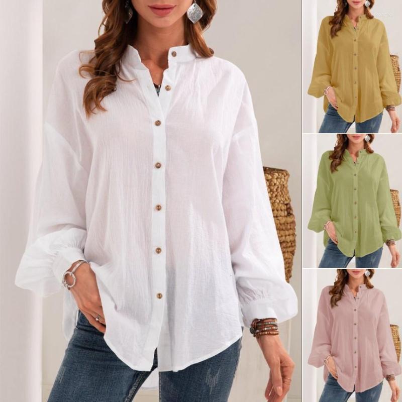 Women' Blouses Womens Long Sleeve And Tops Cotton Linen Elegant White OL Shirt Ladies Solid Color Loose Femme Blusa Feminina Streetwear, Green
Women' Blouses Womens Long Sleeve And Tops Cotton Linen Elegant White OL Shirt Ladies Solid Color Loose Femme Blusa Feminina Streetwear, Green