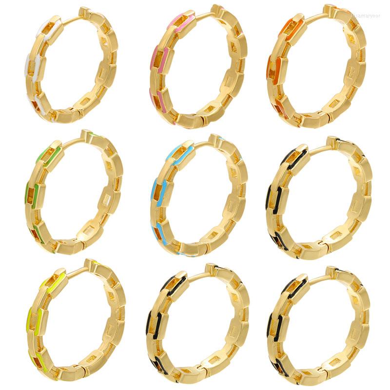 Hoop Earrings QMHJE Pair Cable Chain Design For Women Enamel Neon Fashion Jewelry Geometric Gold Color Black White Female Gift
Hoop Earrings QMHJE Pair Cable Chain Design For Women Enamel Neon Fashion Jewelry Geometric Gold Color Black White Female Gift