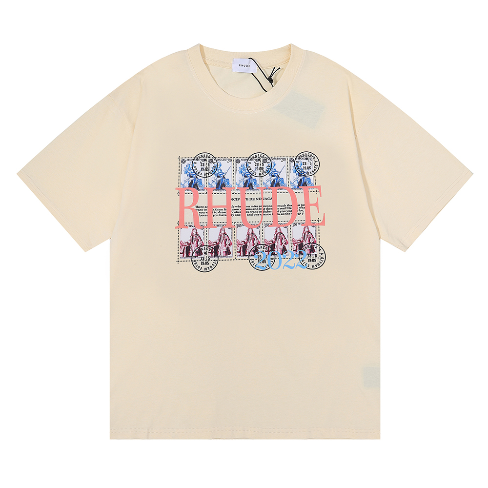 T Casual Rhude Summer Mens Shirt Designer Priting Fashion Simple Ppure Cotton Men T Shirts US Size S-XXL ZK44, Rhude-22
T Casual Rhude Summer Mens Shirt Designer Priting Fashion Simple Ppure Cotton Men T Shirts US Size S-XXL ZK44, Rhude-22