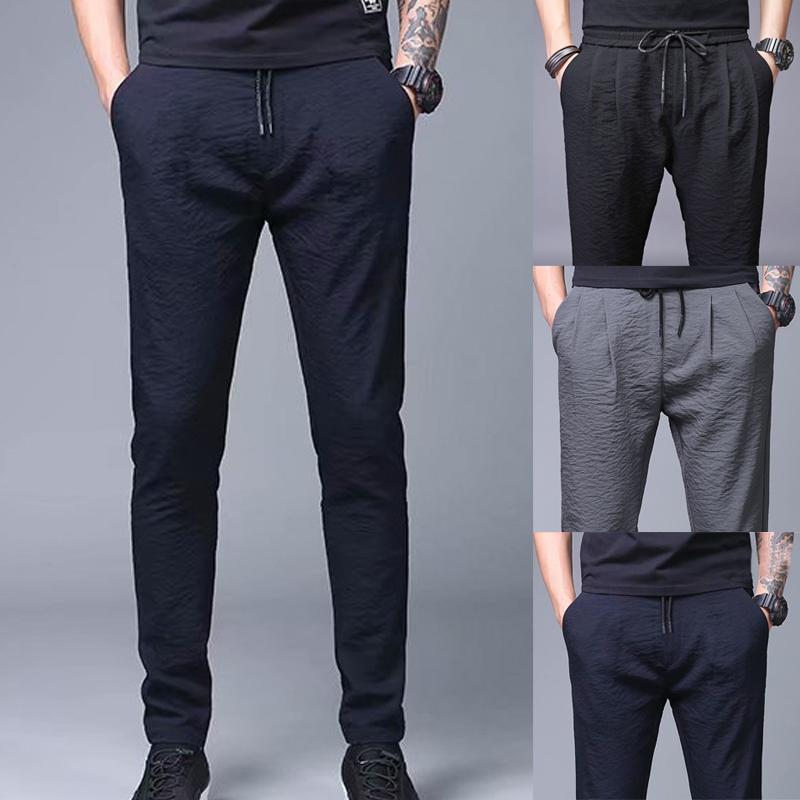 Men's Pants Ice Silk Trousers Summer Thin Quick-drying Straight Casual Loose Breathable Elastic Sports Work Pantalon SweatpantsMen, 03
Men's Pants Ice Silk Trousers Summer Thin Quick-drying Straight Casual Loose Breathable Elastic Sports Work Pantalon SweatpantsMen, 03