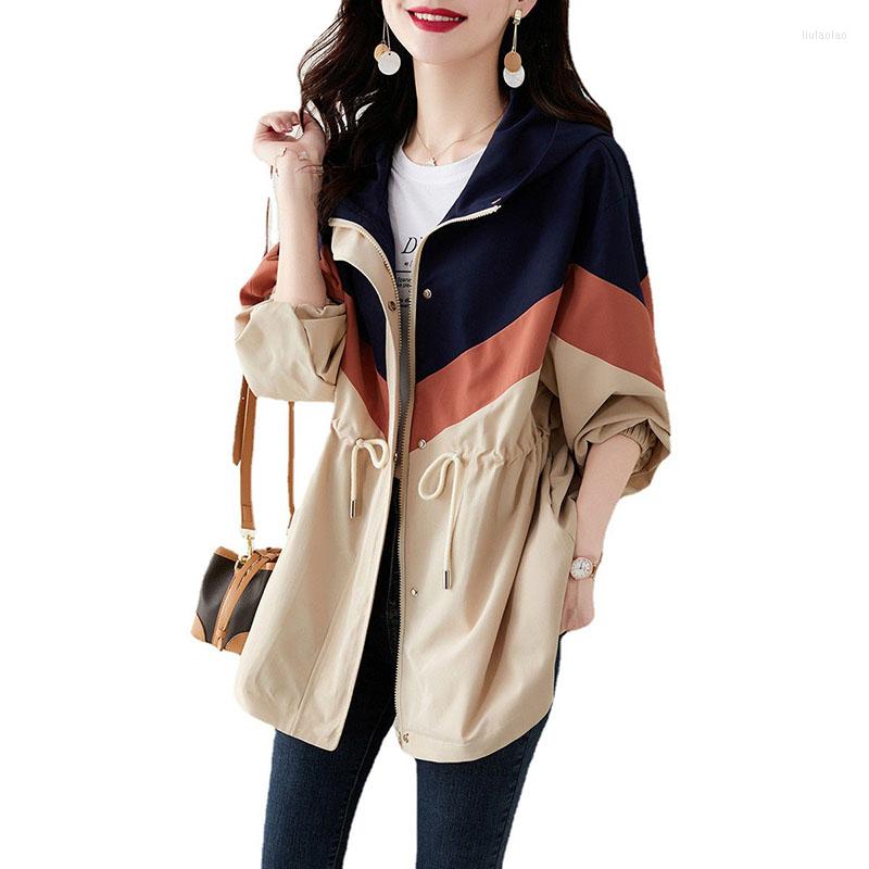 Women's Trench Coats Women Windbreaker Coat Spring Autumn Hooded Splicing Mid Loog Outerwear Loose All-Match Female Casual Tops R1622, Photo color
Women's Trench Coats Women Windbreaker Coat Spring Autumn Hooded Splicing Mid Loog Outerwear Loose All-Match Female Casual Tops R1622, Photo color