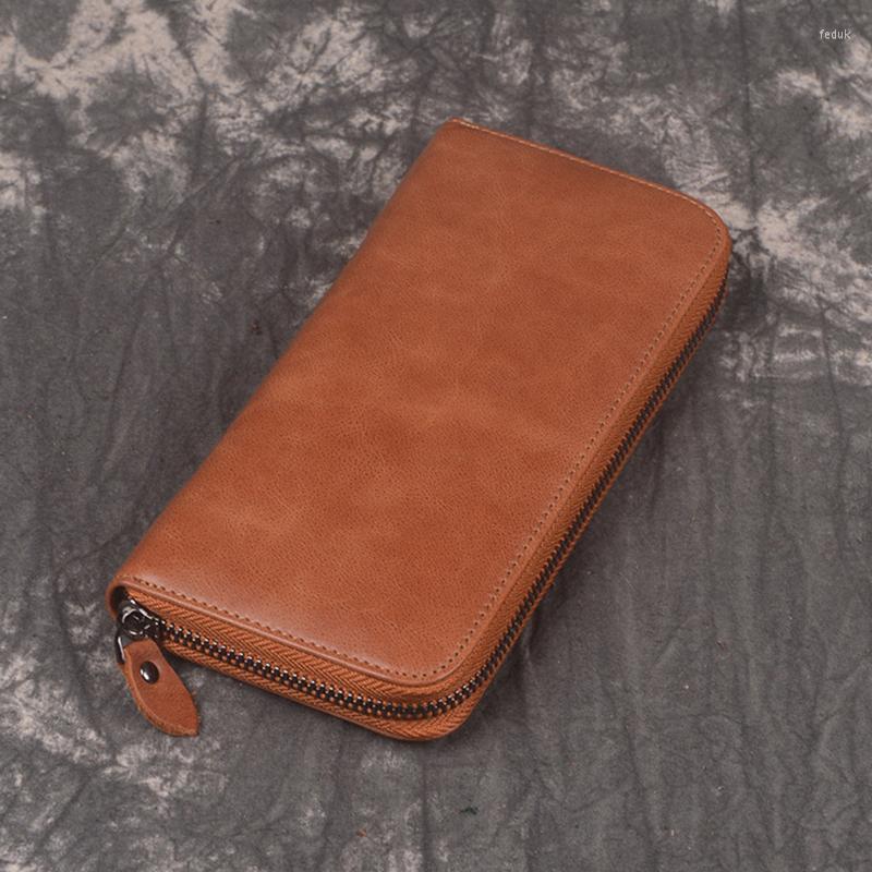 Wallets Genuine Leather Vintage Wallet Men / Women Card Holder Male Purses Phone Bag Long Design Clutch Unisex Coin Pocket, Black
Wallets Genuine Leather Vintage Wallet Men / Women Card Holder Male Purses Phone Bag Long Design Clutch Unisex Coin Pocket, Black