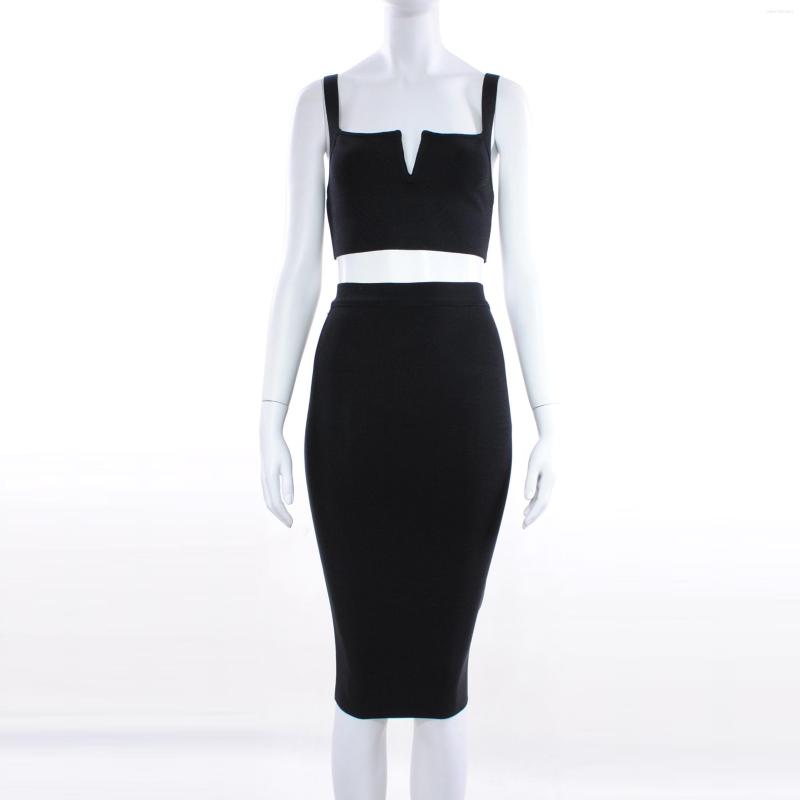Casual Dresses Wholesale Bandage Set Black White Spaghetti Strap V-neck Top&dress Fashion Sexy Two-piece Suit Cocktail Party 2 Pieces
Casual Dresses Wholesale Bandage Set Black White Spaghetti Strap V-neck Top&dress Fashion Sexy Two-piece Suit Cocktail Party 2 Pieces
