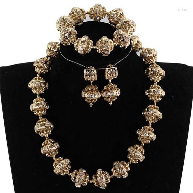 Necklace Earrings Set Sale Gold Chunky Bridal Jewelry African Beads For Nigerian Wedding Gift Women, Picture shown
Necklace Earrings Set Sale Gold Chunky Bridal Jewelry African Beads For Nigerian Wedding Gift Women, Picture shown