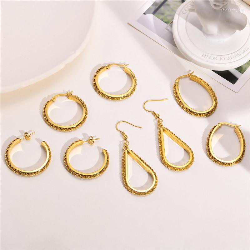 Hoop Earrings ZORCVENS Fashion Gold Color Stainless Steel C Shaped For Women Irregular Geometry Female Wedding Jewelry
Hoop Earrings ZORCVENS Fashion Gold Color Stainless Steel C Shaped For Women Irregular Geometry Female Wedding Jewelry