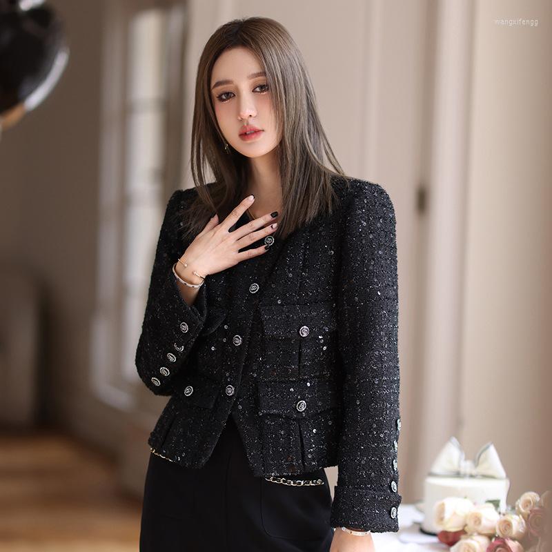 Women' Jackets Sequined Tassel Women Tweed Coat Winter Thick Fabric Luxury Good Quality Lady Office Work Outwear Clothes, Black
Women' Jackets Sequined Tassel Women Tweed Coat Winter Thick Fabric Luxury Good Quality Lady Office Work Outwear Clothes, Black