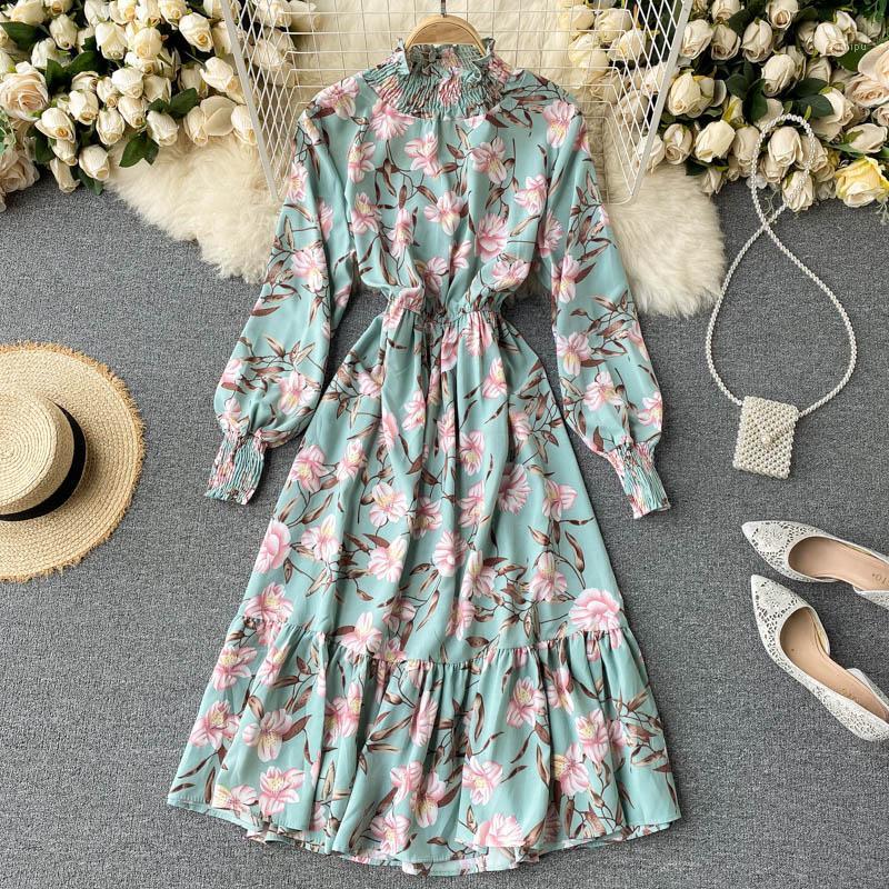Casual Dresses Women Long Dress Holiday Spring Autumn Bohemian Flower Print Party Chic Stand Collar Vintage Maxi, Blue
Casual Dresses Women Long Dress Holiday Spring Autumn Bohemian Flower Print Party Chic Stand Collar Vintage Maxi, Blue
