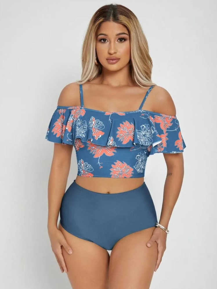 Monokinis Designer Luxury 2023 Women' Split Bikini Digital Print Ruffle Waist Swimsuit Women, Picture color
Monokinis Designer Luxury 2023 Women' Split Bikini Digital Print Ruffle Waist Swimsuit Women, Picture color
