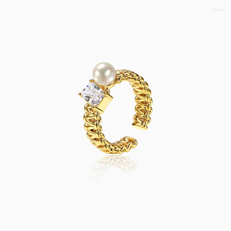 Cluster Rings Original Design Light Luxury Metal Woven Pearl Zircon Open Ring Personalized Index Finger Female
Cluster Rings Original Design Light Luxury Metal Woven Pearl Zircon Open Ring Personalized Index Finger Female