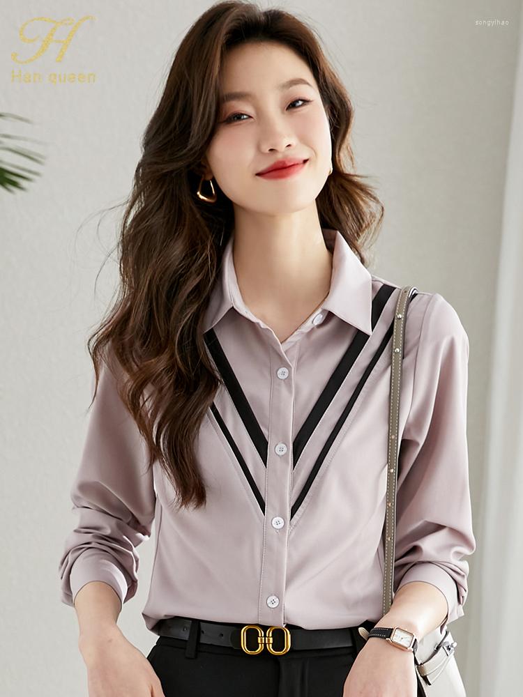 Women' Blouses H Han Queen 2023 Women Vintage Single Breasted Color Matching Tops Long Sleeve Casual Chiffon Blouse Female Office Shirts, Photo
Women' Blouses H Han Queen 2023 Women Vintage Single Breasted Color Matching Tops Long Sleeve Casual Chiffon Blouse Female Office Shirts, Photo