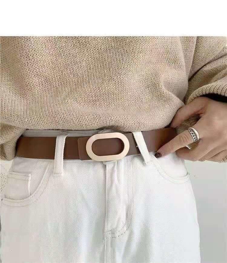 Belts Fashion Ins Style Simple And Versatile Oval Buckle Belt Alloy Ladies Dress Jeans Womans BeltBelts, Black
Belts Fashion Ins Style Simple And Versatile Oval Buckle Belt Alloy Ladies Dress Jeans Womans BeltBelts, Black