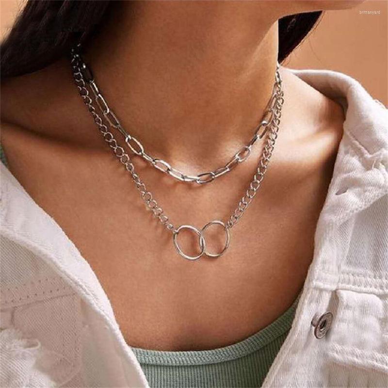 Chains Vintage Boho Fashion Multilevel Double Loop Necklace For Men Women Clothes Jewelry Accessories Alloy Clavicle Chain Party Gift
Chains Vintage Boho Fashion Multilevel Double Loop Necklace For Men Women Clothes Jewelry Accessories Alloy Clavicle Chain Party Gift