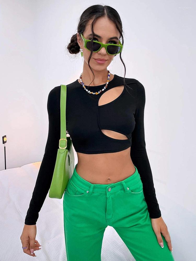 Women' T Shirts Sholine Women Street T-Shirt Casual Hollow Slim Super Short Solid Color Round Neck Long Sleeve Top 2023 Winter, Black
Women' T Shirts Sholine Women Street T-Shirt Casual Hollow Slim Super Short Solid Color Round Neck Long Sleeve Top 2023 Winter, Black