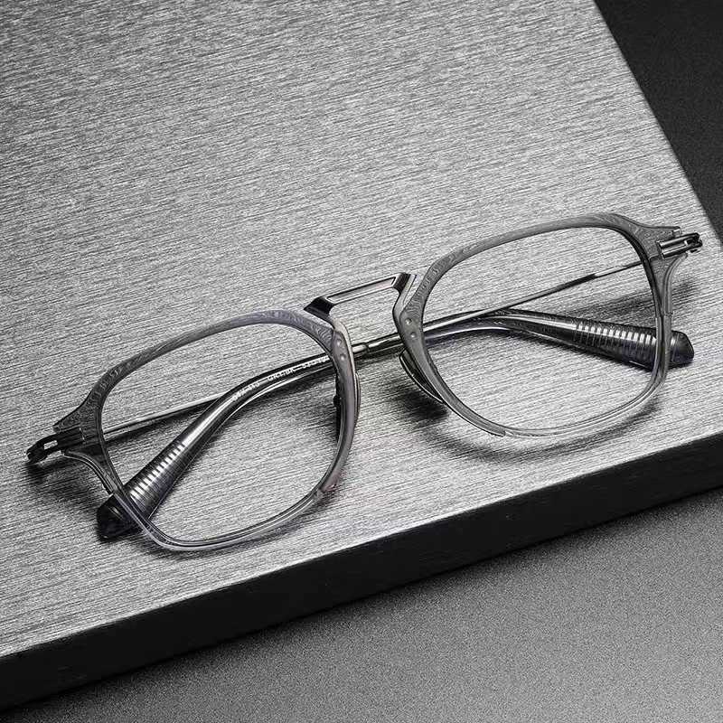 Sunglasses 2023 new DTX413 manual optical pure titanium square plate tortoiseshell flat myopia eyeglass frame
Sunglasses 2023 new DTX413 manual optical pure titanium square plate tortoiseshell flat myopia eyeglass frame
