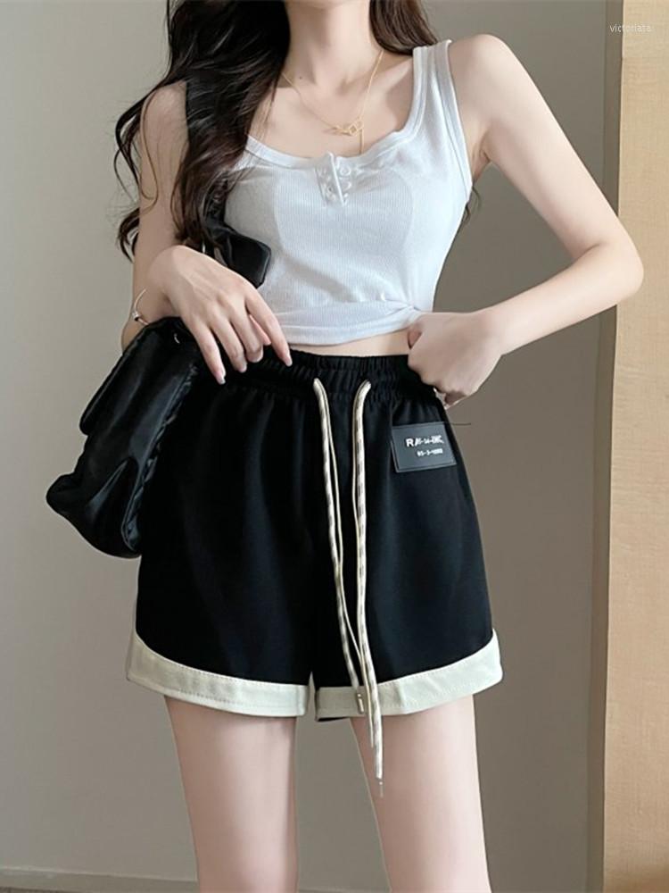 Women' Shorts Spring And Summer Flimsy Wide Leg Pants High Waist Contrast Color Personalized Drawcord Casual Sports Women, Black
Women' Shorts Spring And Summer Flimsy Wide Leg Pants High Waist Contrast Color Personalized Drawcord Casual Sports Women, Black