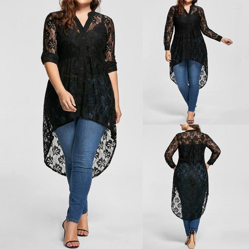 Women's Blouses Women Female Blouse Up Shirt Size Tops Lace Long Button Sleeve Women's, Black
Women's Blouses Women Female Blouse Up Shirt Size Tops Lace Long Button Sleeve Women's, Black