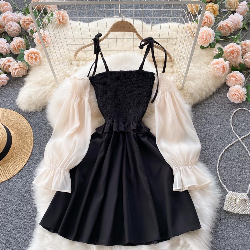 Casual Dresses ZCWXM Spring Off Shoulder Dress Women Sexy Long Flare Sleeve Slim Lace Up A Line Vestidos Hepburn Style Black Elegant
Casual Dresses ZCWXM Spring Off Shoulder Dress Women Sexy Long Flare Sleeve Slim Lace Up A Line Vestidos Hepburn Style Black Elegant