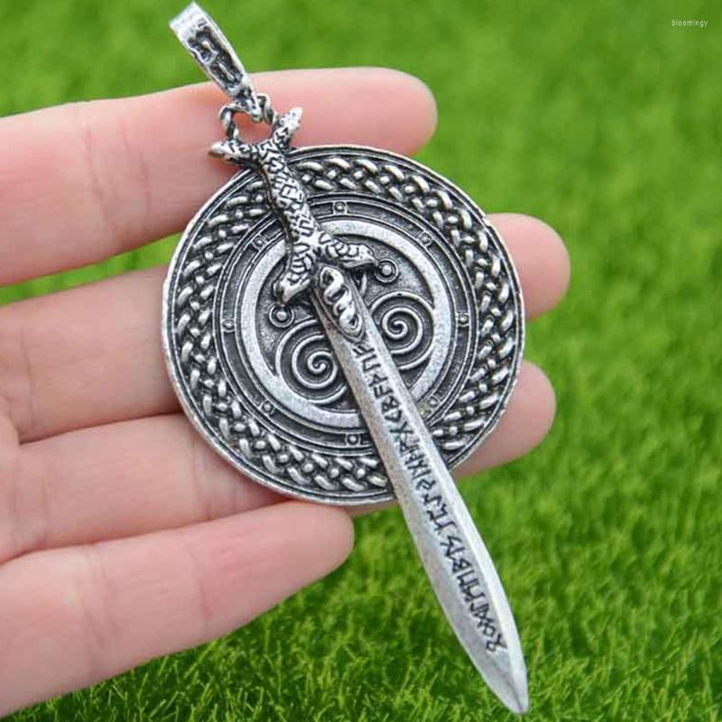 Chains Nostalgia Nordic Vanir Frey Sword Pendant Viking Runes Triskelion Triskele Spiral Symbol Amulet Talisman Jewelry Necklace Men
Chains Nostalgia Nordic Vanir Frey Sword Pendant Viking Runes Triskelion Triskele Spiral Symbol Amulet Talisman Jewelry Necklace Men