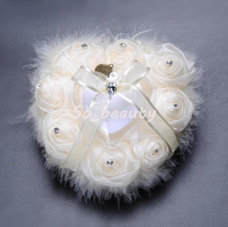 Wedding Ring Pillow with Heart Box Floral Heart Shape Satin Rose Cushion Marriage Creative Suppliers High Quality BS57082218214, Beige
Wedding Ring Pillow with Heart Box Floral Heart Shape Satin Rose Cushion Marriage Creative Suppliers High Quality BS57082218214, Beige
