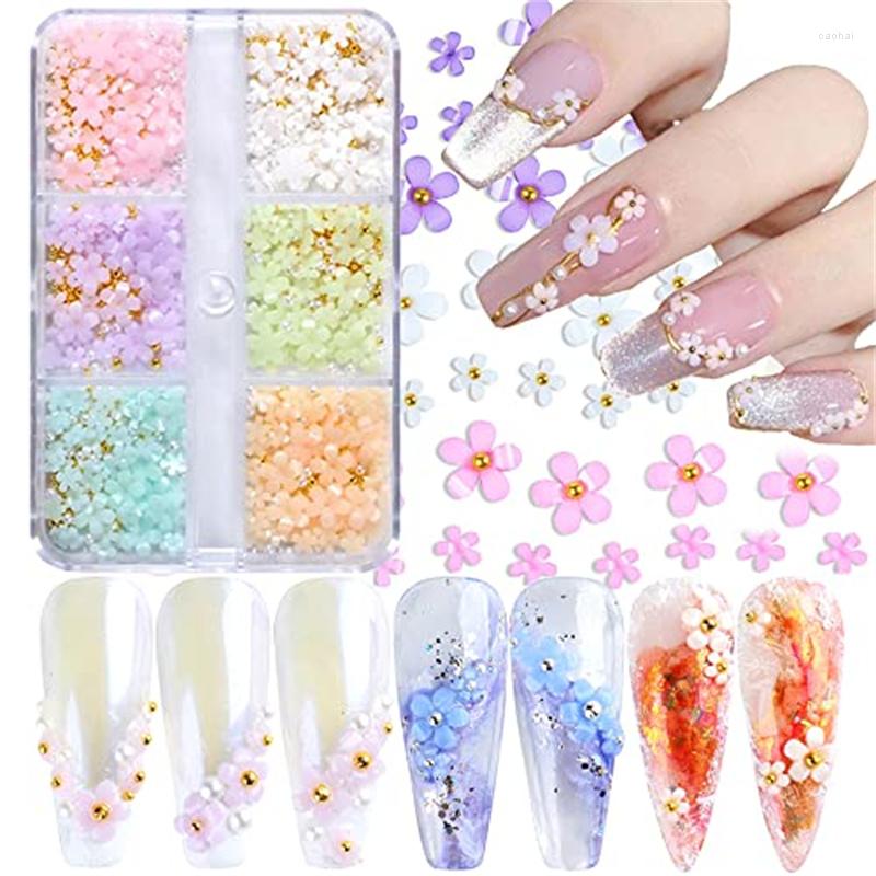 Nail Art Decorations 6 Grids 3D Acrylic Flower Mixed Size Colorful Floret Charms Jewelry Gold Beads DIY Nails Design Accessories
Nail Art Decorations 6 Grids 3D Acrylic Flower Mixed Size Colorful Floret Charms Jewelry Gold Beads DIY Nails Design Accessories