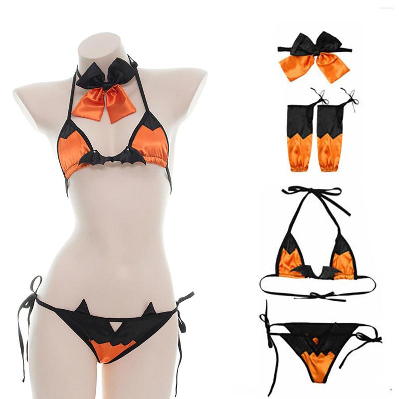 Bras Sets Lingerie Corset Halloween Costumes Underwear Set Suit Sexy Devil Cosplay Pajamas For Women, Orange
Bras Sets Lingerie Corset Halloween Costumes Underwear Set Suit Sexy Devil Cosplay Pajamas For Women, Orange