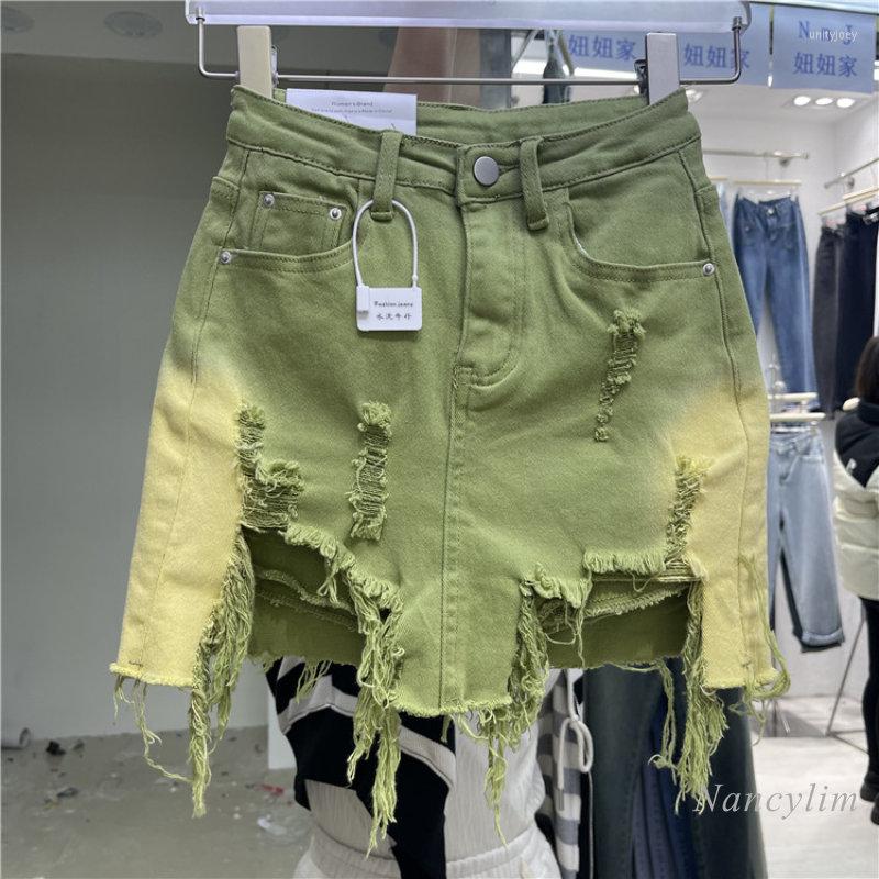 Skirts Ripped Holes Denim Skirt For Women European Street Fashion Spring Summer 2023 Green Sexy Sheath High Waist Stretch, Army green
Skirts Ripped Holes Denim Skirt For Women European Street Fashion Spring Summer 2023 Green Sexy Sheath High Waist Stretch, Army green