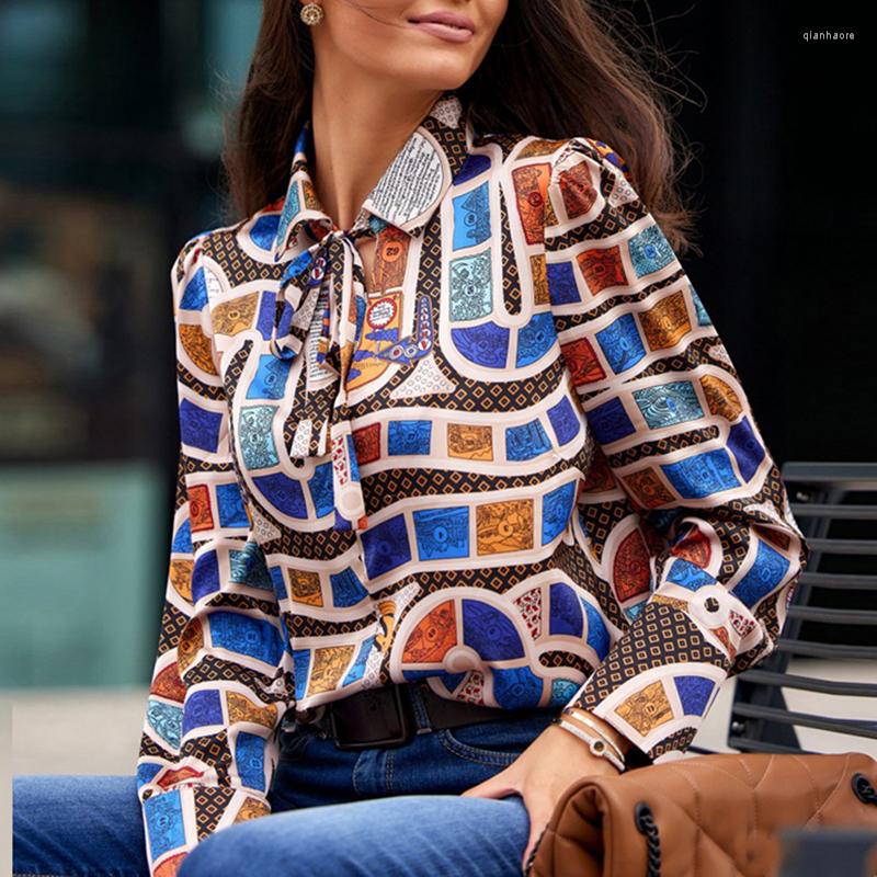 Women' Blouses Spring Autumn Vintage Print Blouse Shirt Women Fashion Turn Dwon Collar Long Sleeve Button Shirts Tops, 04
Women' Blouses Spring Autumn Vintage Print Blouse Shirt Women Fashion Turn Dwon Collar Long Sleeve Button Shirts Tops, 04